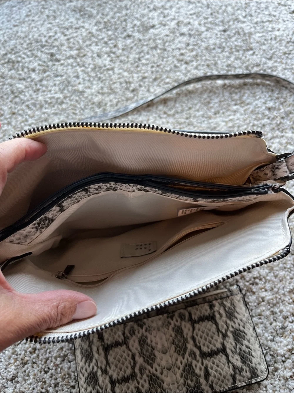 A New Day Snake-Print Crossbody Bag with Matching Card Holder
